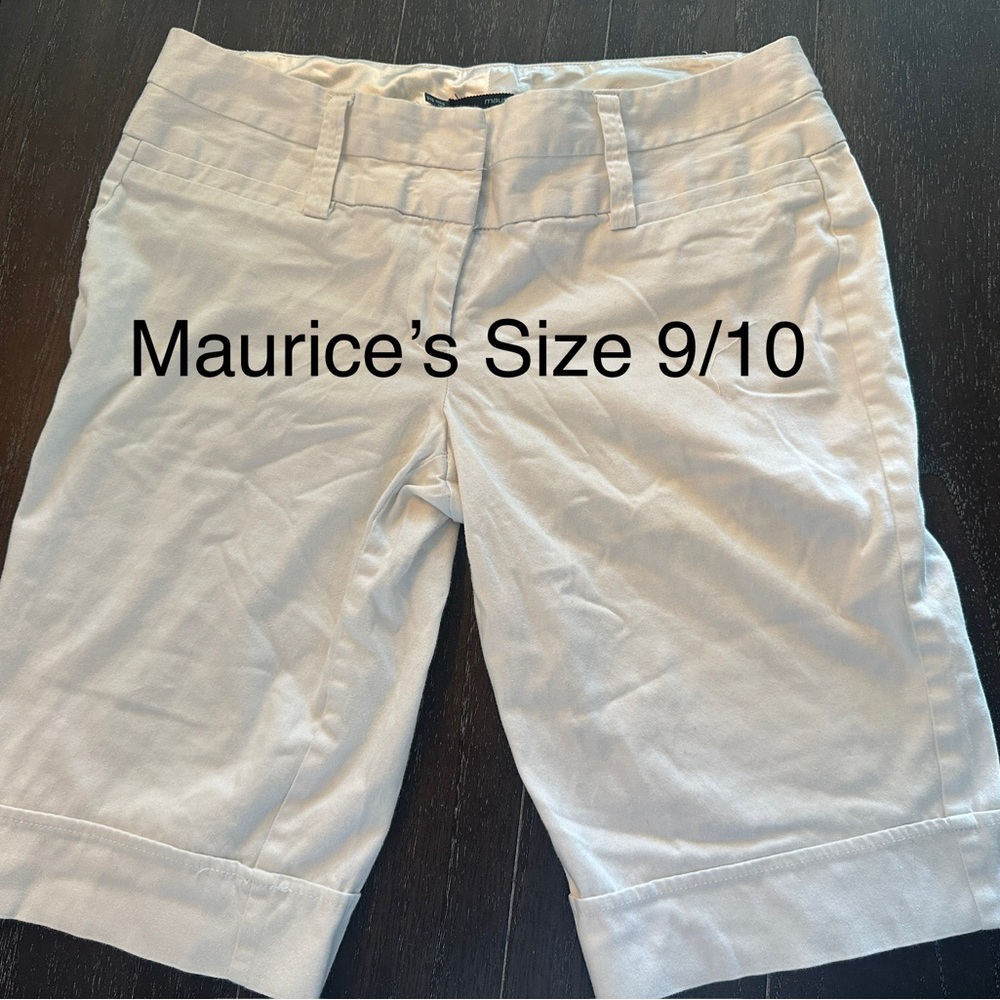 Maurices Women's WhiteBermudas
